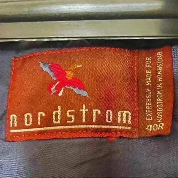 Vintage Nordstrom Navy Blue Mens  Trenchcoat - Picture 4 of 10